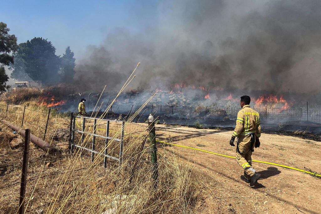 שריפה שריפות לאחר ירי רקטות של חיזבאללה 1