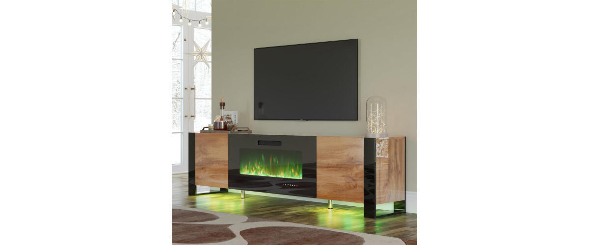 VanAcc Fireplace TV Stand