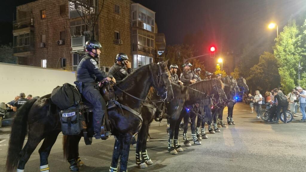 פרשי משטרה ב רחוב עזה ב ירושלים 17.6.2024
