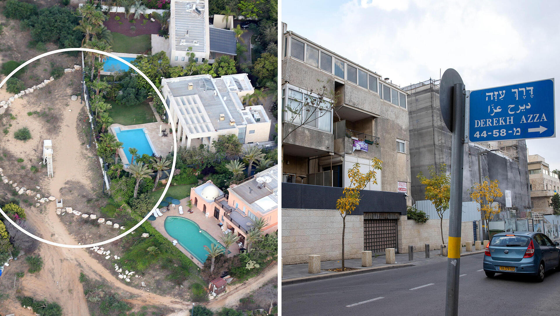 ביתי משפחת נתניהו ב רחוב עזה ירושלים וב קיסריה