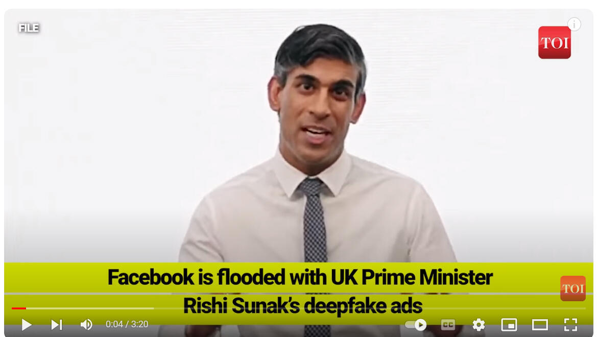 סרטון מזויף של ראש ממשלת בריטניה רישי סונאק 1