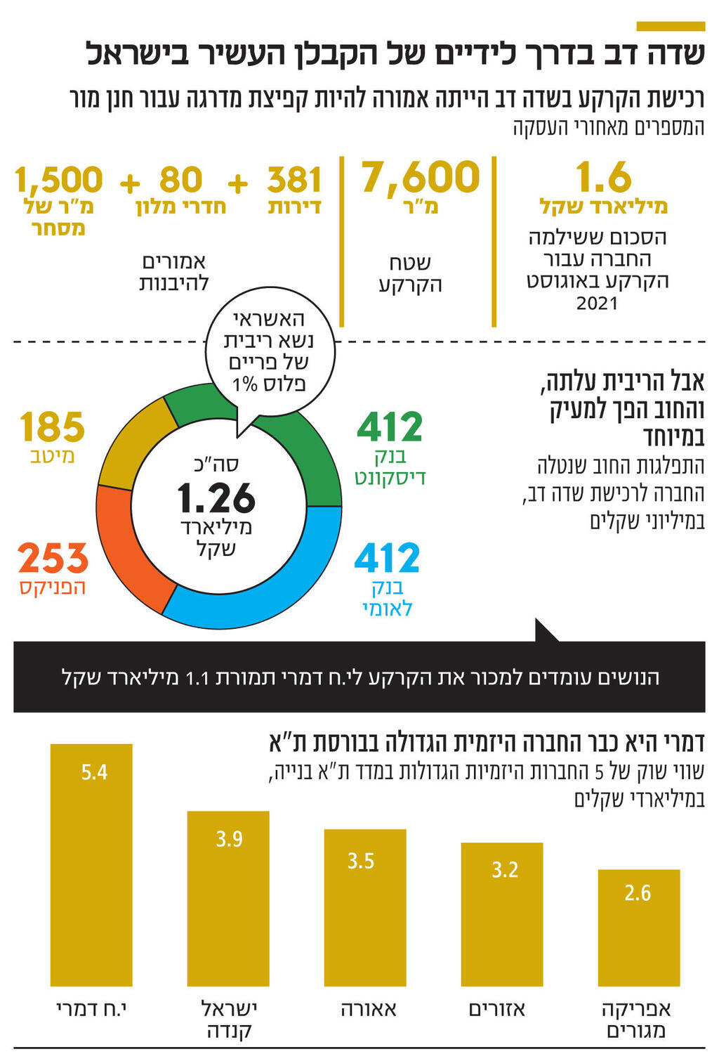 אינפו שדה דב בדרך לידיים של הקבלן העשיר בישראל