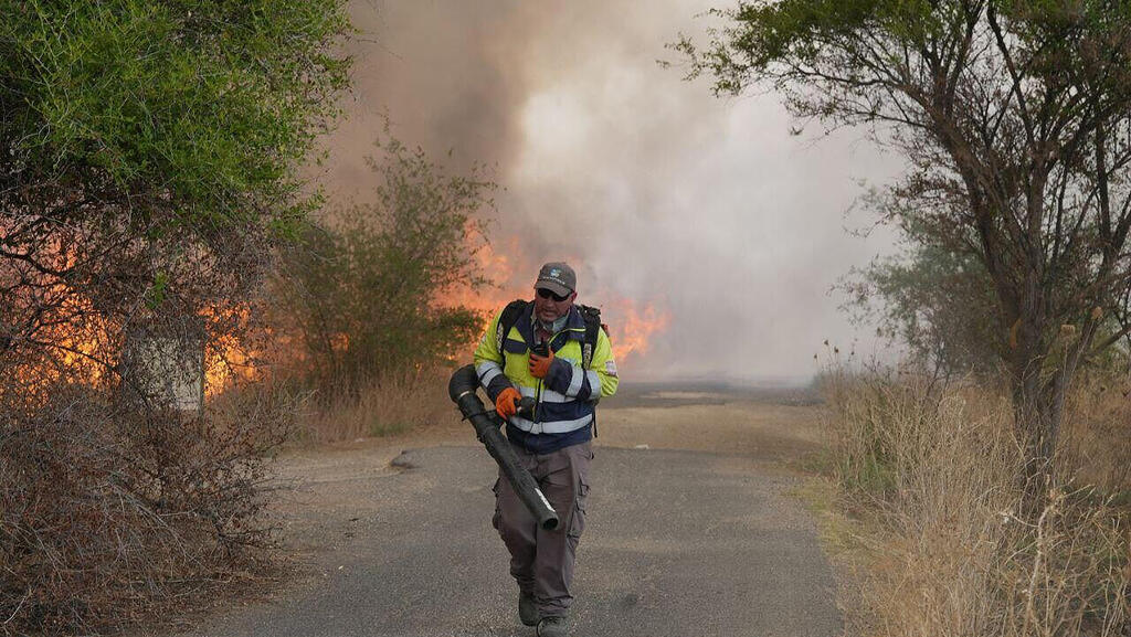 רמת הגולן שמורות טבע ב צפון שריפה שריפות טבע בעקבות טיל טילים מלחמה חרבות ברזל 