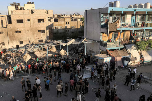 תקיפה של צה"ל בנוסייראת בחודש שעבר, צילום: Eyad BABA / AFP