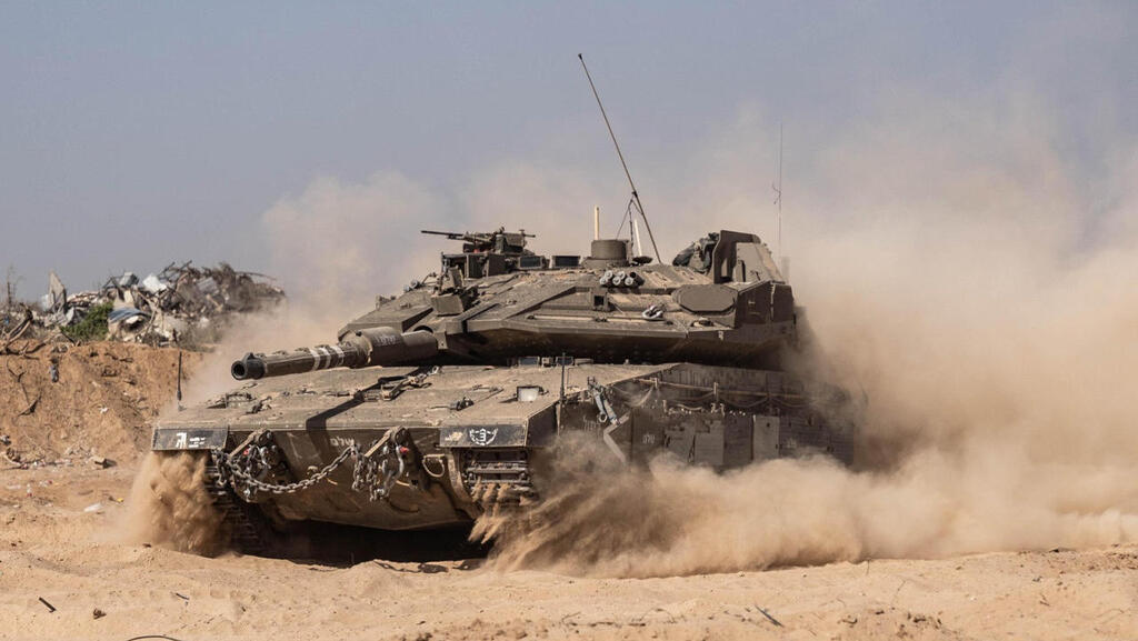 An IDF tank in Gaza. 