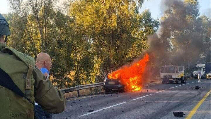 תיעוד זירה זירת פגיעת פגיעה נפילה נפילת ישירה רמת הגולן גולן צפון ירי יריות רקטה