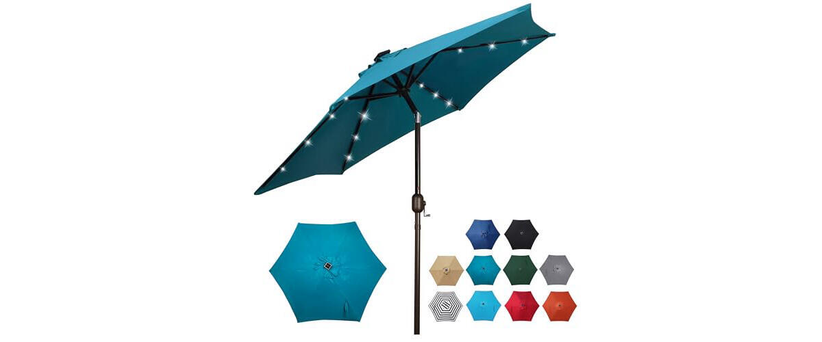 Blissun Patio Umbrella With Lights