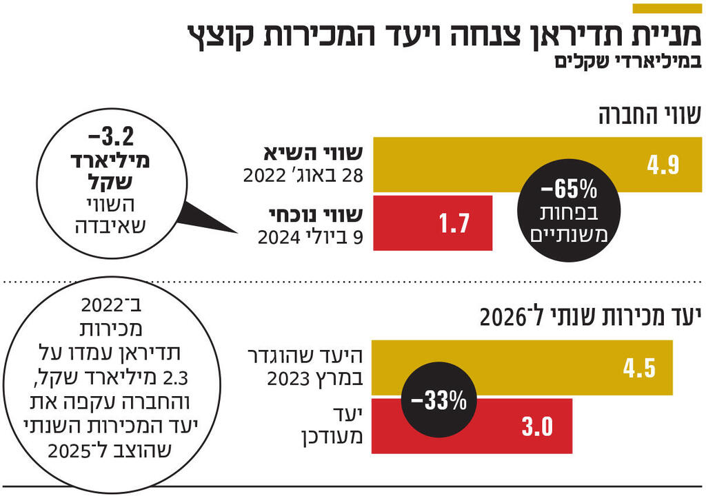 אינפו מניית תדיראן צנחה ויעד המכירות קוצץ