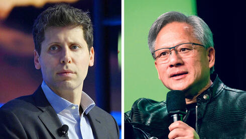 OpenAI CEO Sam Altman (left), Nvidia CEO Jensen Huang 