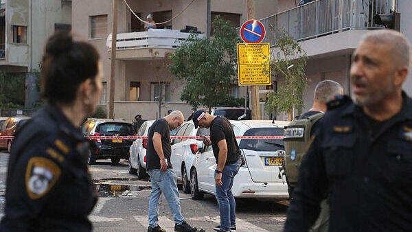 זירת נפילת הכטב"ם ב תל אביב