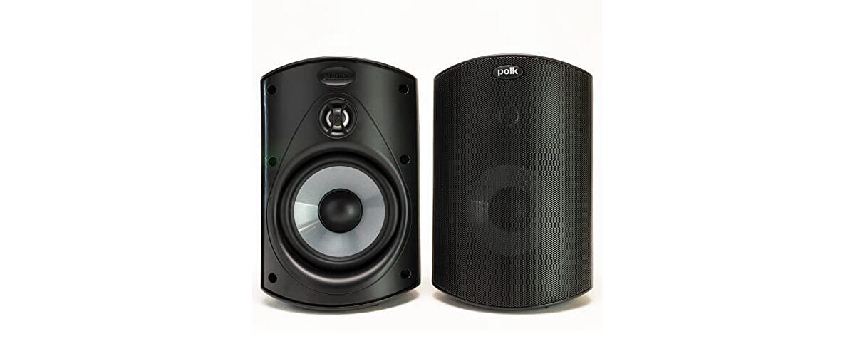 Polk Audio Atrium 4 Outdoor Speakers with Powerful Bass, Black  