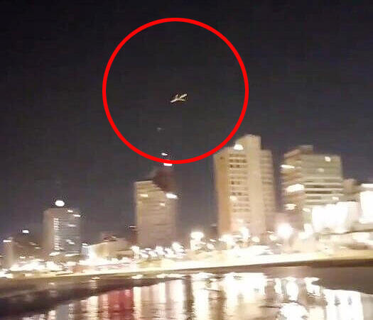 Houthi drone entering Tel Aviv. 