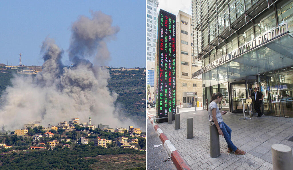 הבורסה בורסת תל אביב בורסה תל אביב ועשן מיתמר אחרי תקיפה ישראלית ב לבנון