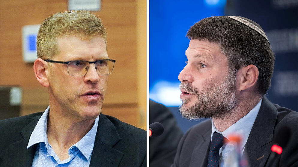 מימין שר האוצר בצלאל סמוטריץ' והחשכ"ל יהלי רוטנברג