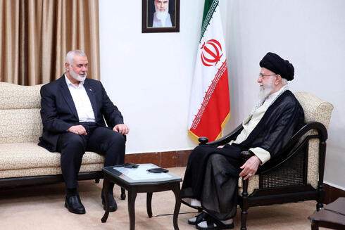 Ismail Haniyeh meeting with Ayatollah Khameni in Tehran. 