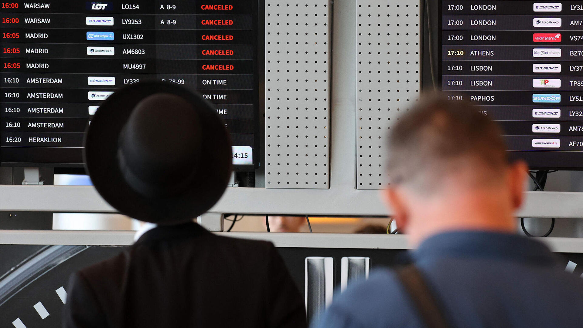 לוח טיסות נוסעים בנתב"ג 6.8.24