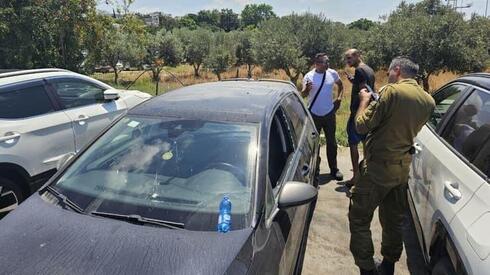 רכב שנפגע בפיצוץ הכטב"מ, צילום:  יאיר קראוס