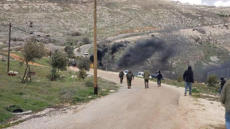 שריפת רכב ב שומרון