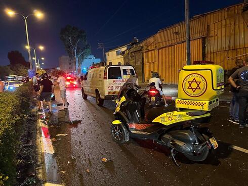 זירת הפיצוץ בת"א, צילום: תיעוד מבצעי מד"א