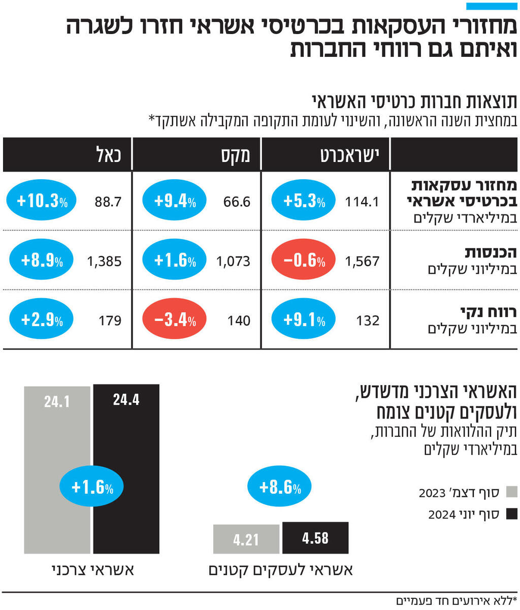 אינפו מחזורי העסקאות בכרטיסי אשראי חזרו לשגרה ואיתם גם רווחי החברות