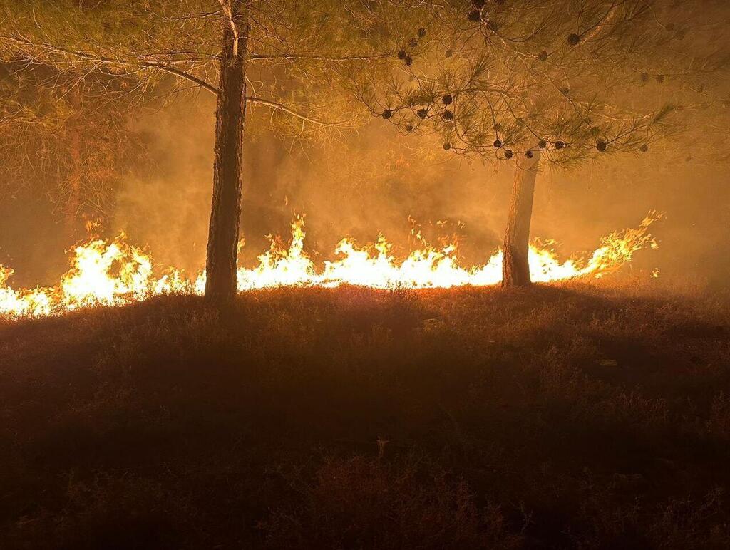 שריפות בגליל אחרי מטחי חיזבאללה