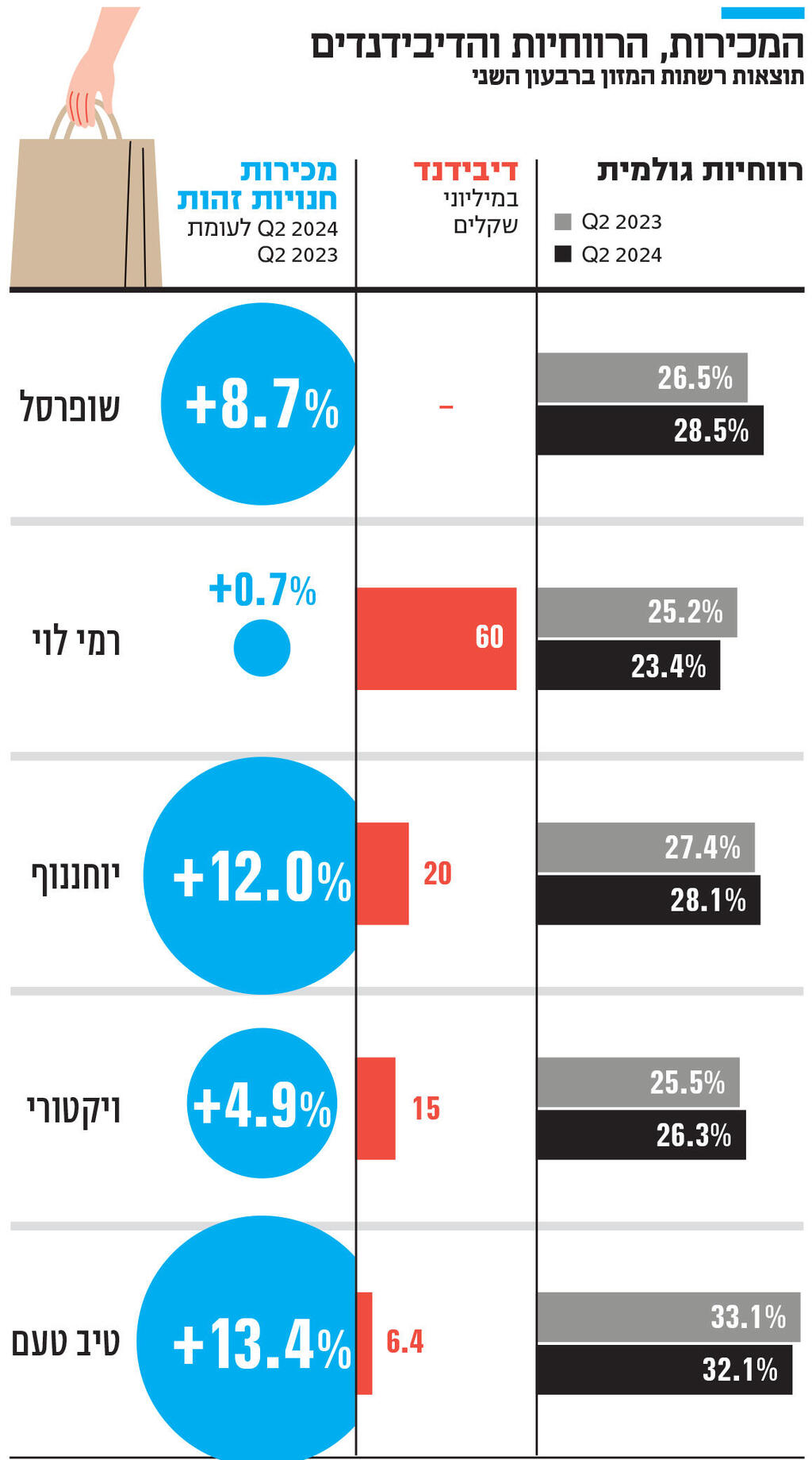 אינפו המכירות, הרווחיות והדיבידנדים