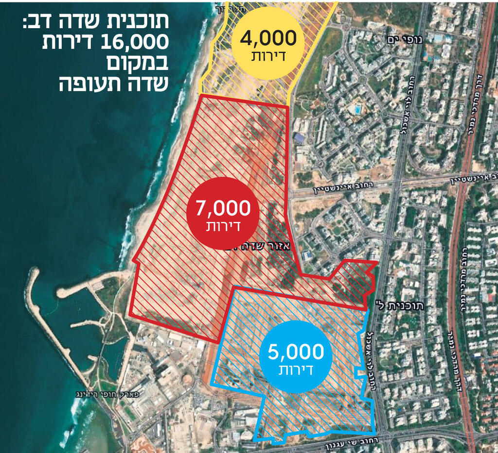 אינפו תוכנית שדה דב: 16,000 דירות במקום שדה תעופה