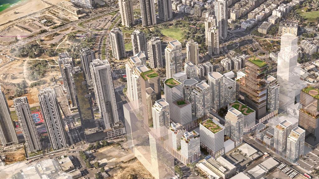 הדמיה של פרוייקט מרחב תחנת המטרו בדרום בת ים 