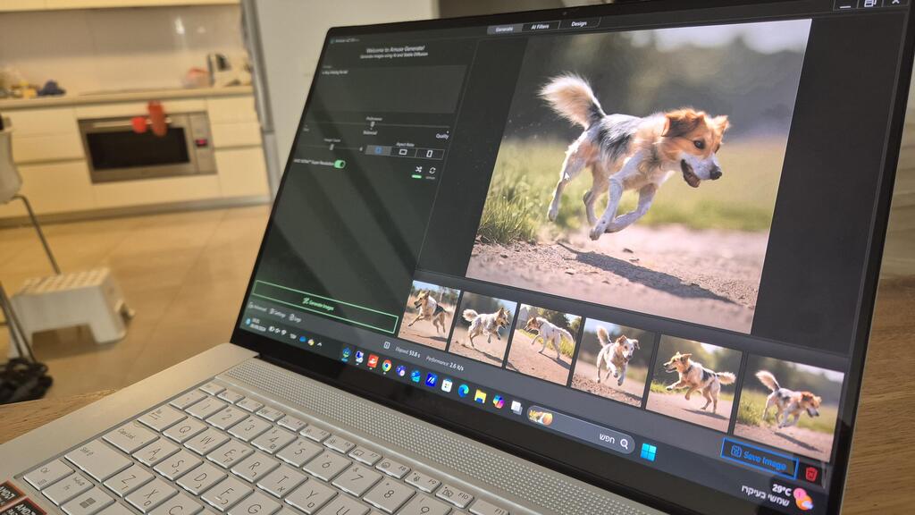 יצירת תמונה ב-ASUS Zenbook 16 S