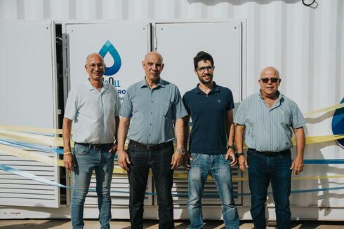 Ilan Katz (from left), Dr. Khaled Gommed, Ben Gido and Prof. Eran Friedler. 