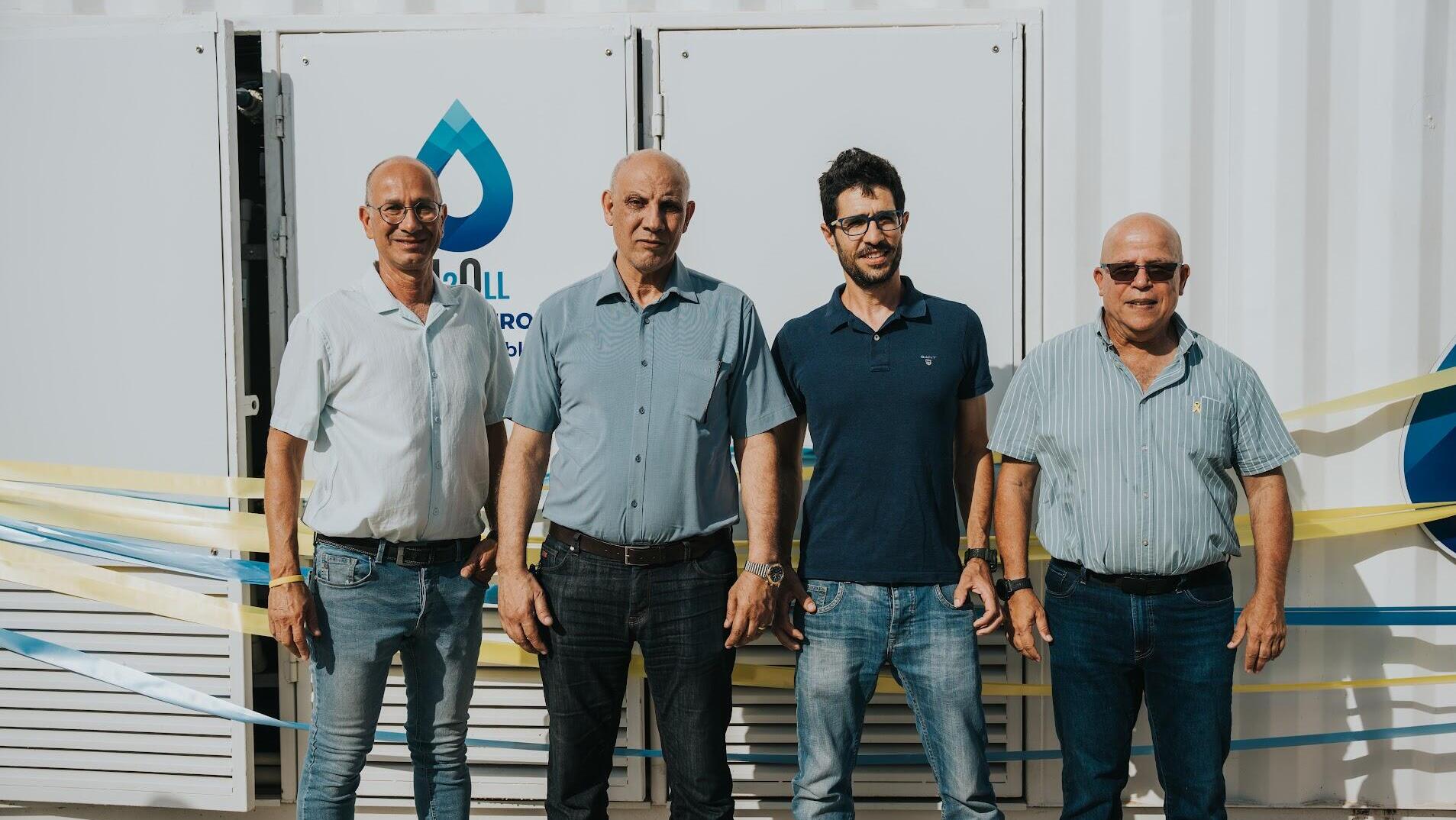 Group photo. L-R: Ilan Katz, Dr. Khaled Gommed, Ben Gido and Prof. Eran Friedler