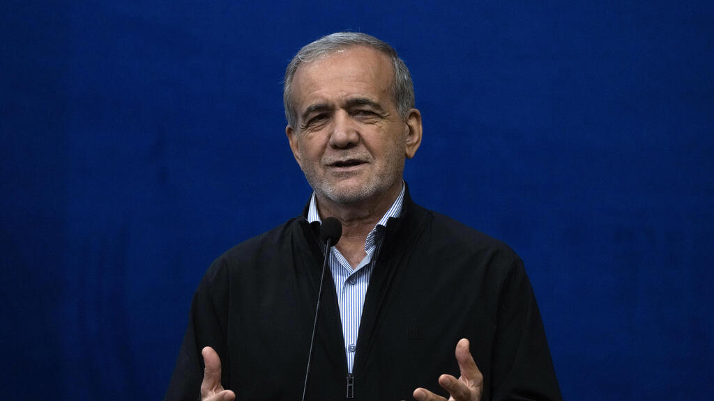 נשיא איראן מסעוד פזשכיאן מסיבת עיתונאים טהרן 16.9.24