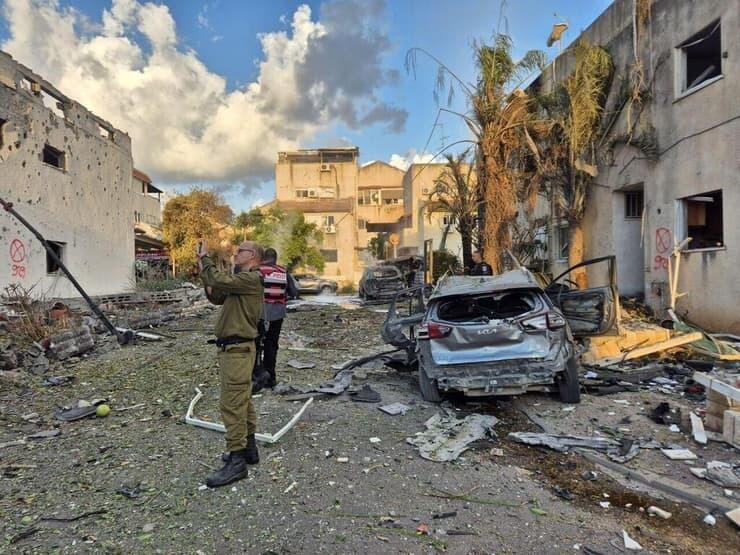 הרס מהפגיעה ב קריית ביאליק שיגורים 22.09.2024