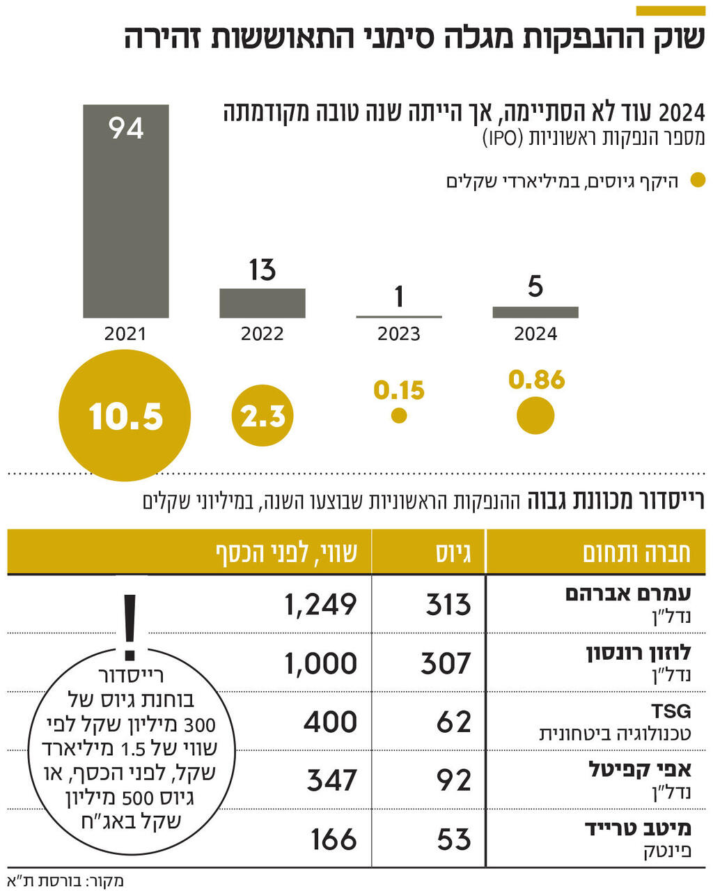 אינפו שוק ההנפקות מגלה סימני התאוששות זהירה