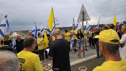 טקס יזכור במחלף ינאי, צילום: "אנשי הארץ"