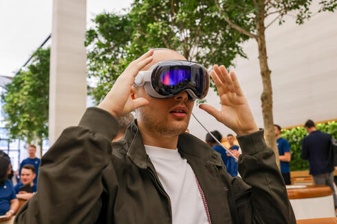 User wearing the Apple Vision Pro 