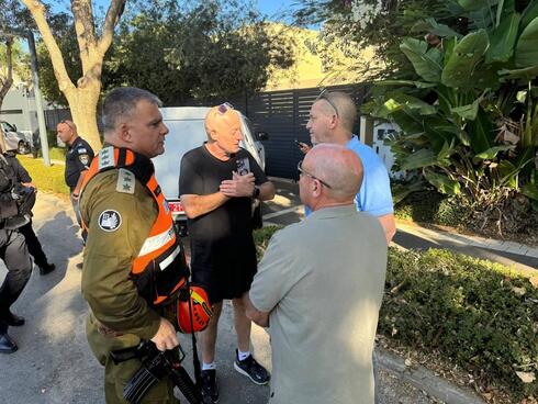 זירת נפילת הכטב"ם בקיסריה, צילום: איתן גליקמן