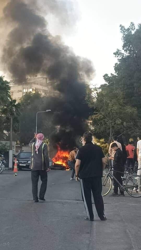 תקיפת רכב בדמשק סוריה