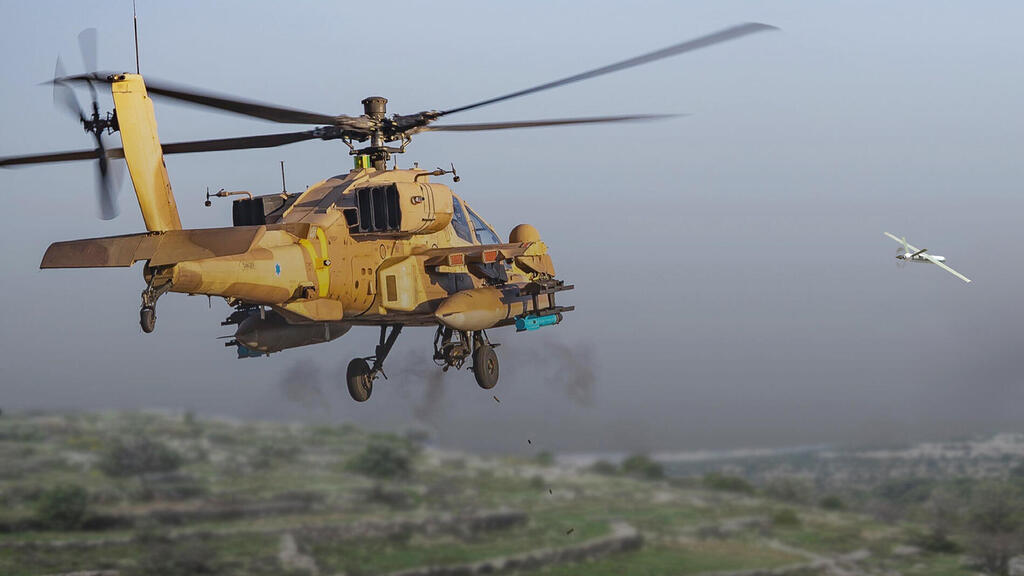 אפאצ'י. חימושי חיל האוויר. משרד הביטחון הספיק להזמין ברגע האחרון שתי טייסות קרב ו־12 מסוקי אפאצ'י ממשרד ההגנה האמריקאי (צילום: חיל האוויר הישראלי ) הקברניט מסוקים אפאצ'י כטב"מ הפלות