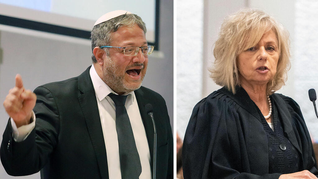 היועצת המשפטית לממשלה גלי בהרב מיארה והשר לביטחון לאומי איתמר בן גביר