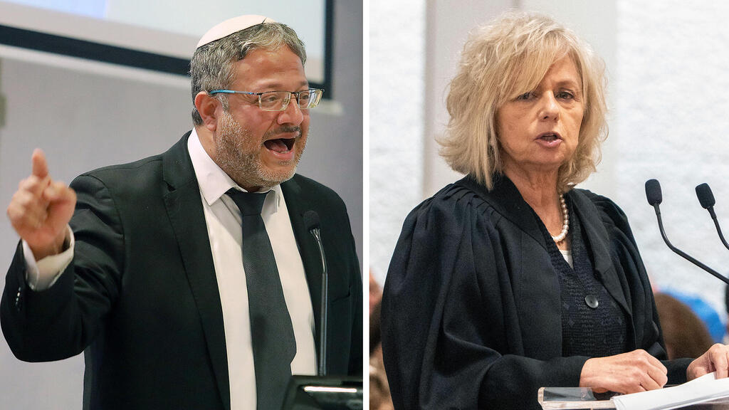 היועצת המשפטית לממשלה גלי בהרב מיארה והשר לביטחון לאומי איתמר בן גביר