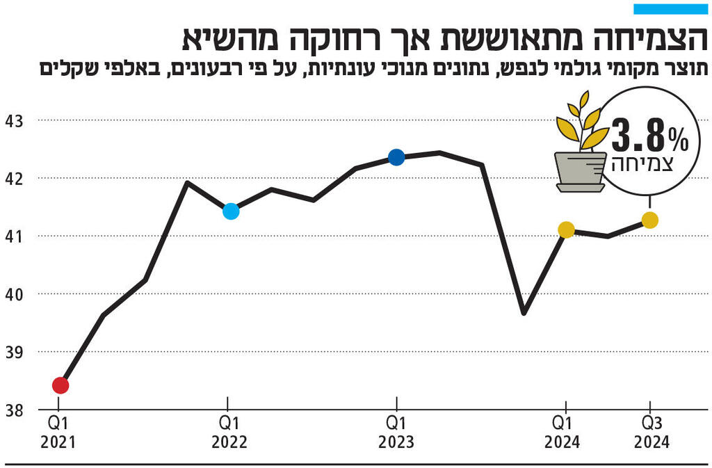 אינפו הצמיחה מתאוששת אך רחוקה מהשיא