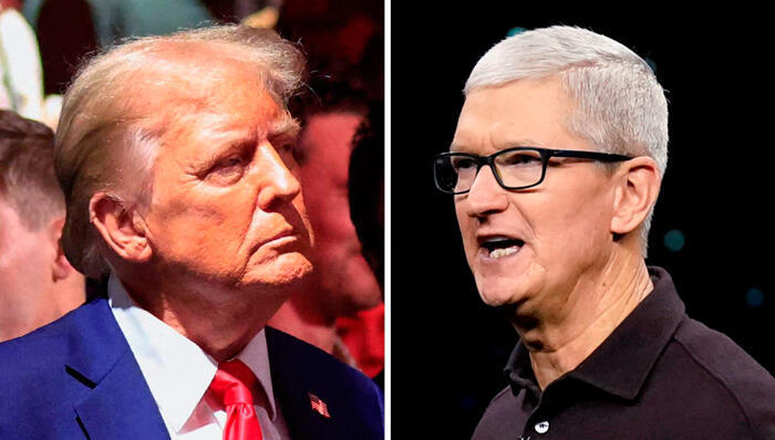 President Donald Trump, Apple CEO Tim Cook President Donald Trump, Apple CEO Tim Cook