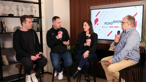 <span style="font-weight: normal;">From left: </span>Maor Fridman, Rotem Eldar, and Dr, Adi Hoorvitch-Lavi, speak to CTech editor Elihay Vidal at Roadshow+ 