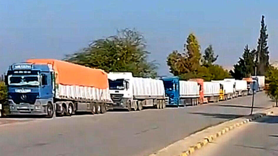 תור משאיות ב מעבר אלנבי ירדן