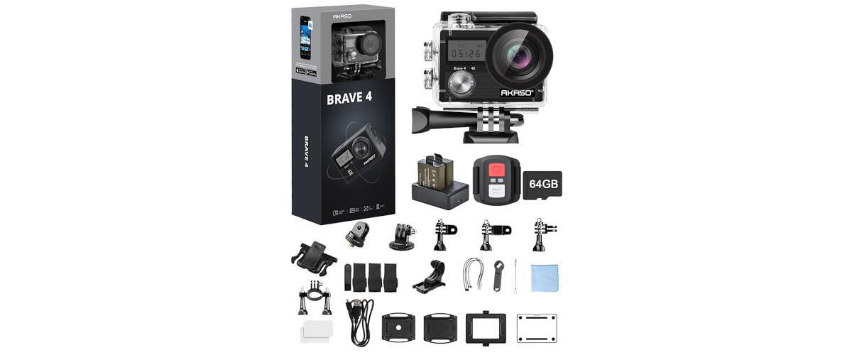 AKASO Brave 4 Action Camera Bundle