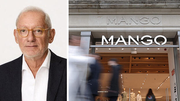 המיליארדר יצחק אנדיק ז"ל שייסד את רשת האופנה מנגו לצד סניף הרשת