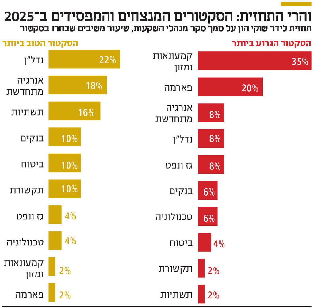 אינפו והרי התחזית: הסקטורים המנצחים והמפסידים ב־ 2025