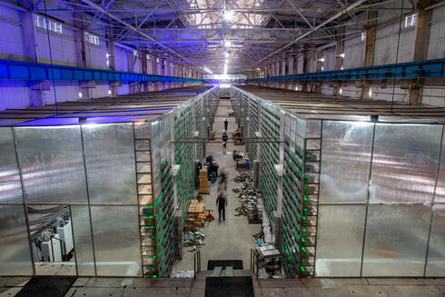 Data center at a crypto mining farm in Nadvoitsy, Russia 