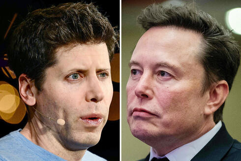 Elon Musk (right) and Sam Altman. 